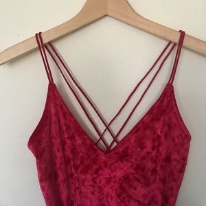 Red velvet bodysuit